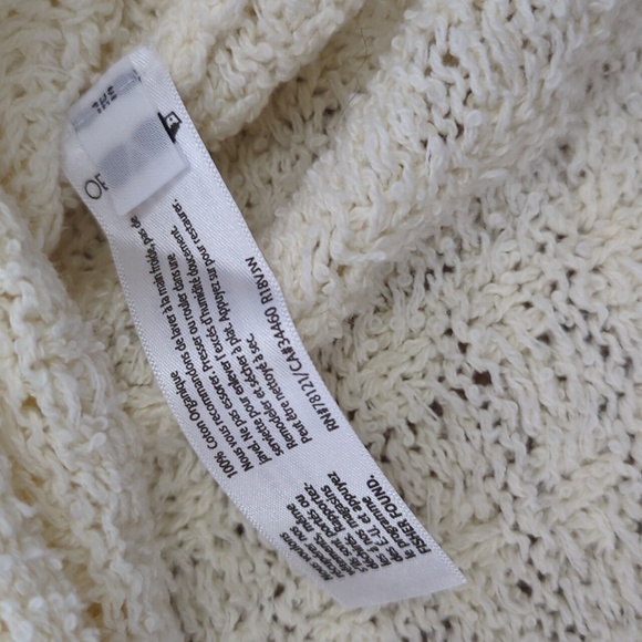 Eileen Fisher 100% Cotton Cream Sweater - Picture 5 of 13